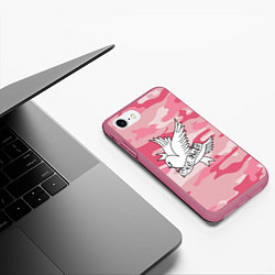 Чехол iPhone 7/8 матовый LIL PEEP CRY BABY, цвет: 3D-малиновый — фото 2