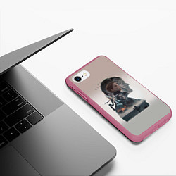 Чехол iPhone 7/8 матовый Death Stranding, цвет: 3D-малиновый — фото 2