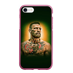 Чехол iPhone 7/8 матовый Conor McGregor, цвет: 3D-малиновый