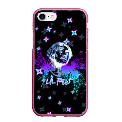 Чехол iPhone 7/8 матовый LIL PEEP, цвет: 3D-малиновый