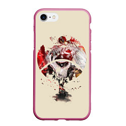 Чехол iPhone 7/8 матовый Tokyo Ghoul, цвет: 3D-малиновый