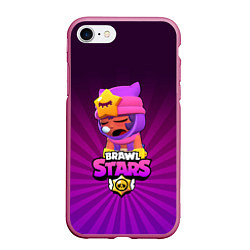 Чехол iPhone 7/8 матовый Brawl stars sandy, цвет: 3D-малиновый