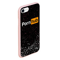 Чехол iPhone 7/8 матовый PornHub, цвет: 3D-светло-розовый — фото 2