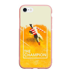 Чехол iPhone 7/8 матовый Регби The Champion, цвет: 3D-светло-розовый