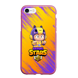 Чехол iPhone 7/8 матовый Brawl stars, цвет: 3D-малиновый