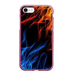 Чехол iPhone 7/8 матовый БИТВА ОГНЕЙ, цвет: 3D-малиновый
