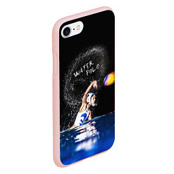 Чехол iPhone 7/8 матовый Water polo, цвет: 3D-светло-розовый — фото 2