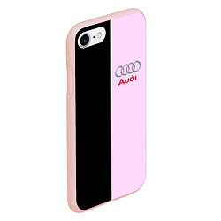 Чехол iPhone 7/8 матовый AUDI, цвет: 3D-светло-розовый — фото 2