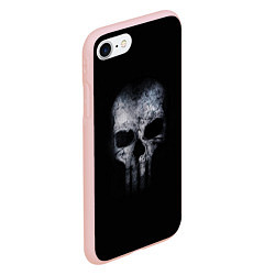 Чехол iPhone 7/8 матовый Череп, цвет: 3D-светло-розовый — фото 2