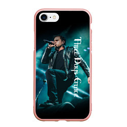 Чехол iPhone 7/8 матовый Three Days Grace, цвет: 3D-светло-розовый