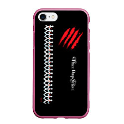 Чехол iPhone 7/8 матовый Three Days Grace, цвет: 3D-малиновый