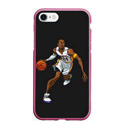 Чехол iPhone 7/8 матовый Kobe Bryant, цвет: 3D-малиновый