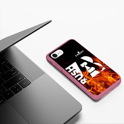 Чехол iPhone 7/8 матовый CS: Go Rush AB, цвет: 3D-малиновый — фото 2