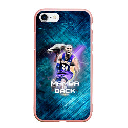 Чехол iPhone 7/8 матовый Kobe Bryant, цвет: 3D-светло-розовый