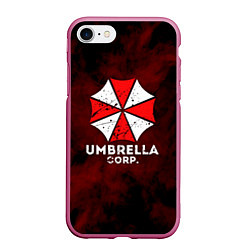 Чехол iPhone 7/8 матовый UMBRELLA CORP, цвет: 3D-малиновый