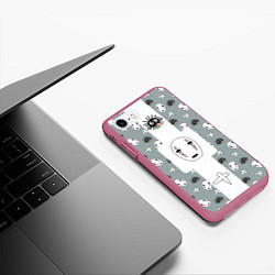 Чехол iPhone 7/8 матовый Аниме Унесенные призраками, цвет: 3D-малиновый — фото 2