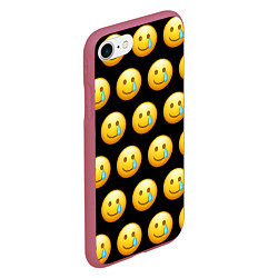 Чехол iPhone 7/8 матовый New Emoji, цвет: 3D-малиновый — фото 2