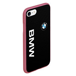 Чехол iPhone 7/8 матовый BMW, цвет: 3D-малиновый — фото 2