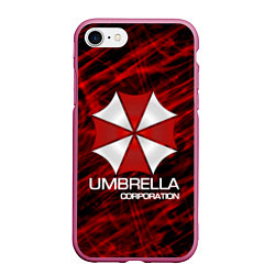 Чехол iPhone 7/8 матовый UMBRELLA CORP, цвет: 3D-малиновый