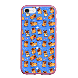 Чехол iPhone 7/8 матовый Best Friends, цвет: 3D-малиновый