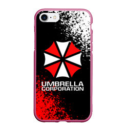 Чехол iPhone 7/8 матовый UMBRELLA CORPORATION, цвет: 3D-малиновый