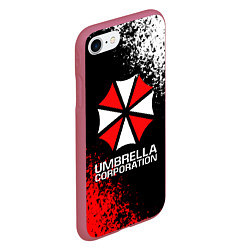 Чехол iPhone 7/8 матовый UMBRELLA CORPORATION, цвет: 3D-малиновый — фото 2