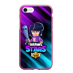 Чехол iPhone 7/8 матовый BRAWL STARS BIBI, цвет: 3D-малиновый