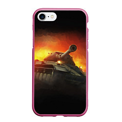 Чехол iPhone 7/8 матовый Tank, цвет: 3D-малиновый