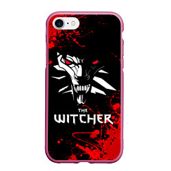 Чехол iPhone 7/8 матовый THE WITCHER, цвет: 3D-малиновый