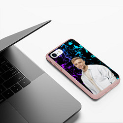 Чехол iPhone 7/8 матовый Егор Крид, цвет: 3D-светло-розовый — фото 2