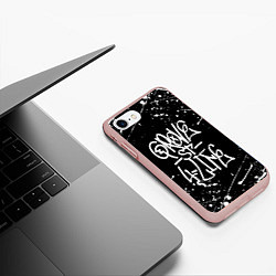 Чехол iPhone 7/8 матовый GROVE STREET GTA, цвет: 3D-светло-розовый — фото 2