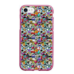 Чехол iPhone 7/8 матовый Stickerboom, цвет: 3D-малиновый