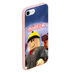 Чехол iPhone 7/8 матовый ROBLOX, цвет: 3D-светло-розовый — фото 2