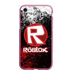 Чехол iPhone 7/8 матовый ROBLOX, цвет: 3D-малиновый