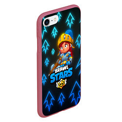 Чехол iPhone 7/8 матовый Brawl Stars Dragon Knight Jessie, цвет: 3D-малиновый — фото 2