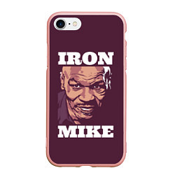 Чехол iPhone 7/8 матовый Mike Tyson, цвет: 3D-светло-розовый