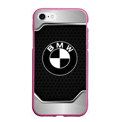 Чехол iPhone 7/8 матовый BMW, цвет: 3D-малиновый