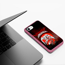 Чехол iPhone 7/8 матовый Babymetal, цвет: 3D-малиновый — фото 2