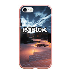 Чехол iPhone 7/8 матовый ROBLOX, цвет: 3D-светло-розовый