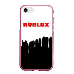 Чехол iPhone 7/8 матовый ROBLOX, цвет: 3D-малиновый