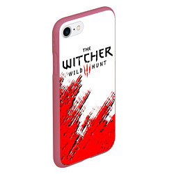 Чехол iPhone 7/8 матовый THE WITCHER, цвет: 3D-малиновый — фото 2