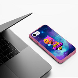 Чехол iPhone 7/8 матовый BRAWL STARS SANDY, цвет: 3D-малиновый — фото 2