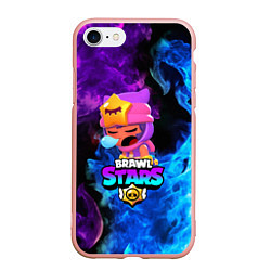 Чехол iPhone 7/8 матовый BRAWL STARS SANDY, цвет: 3D-светло-розовый