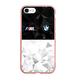 Чехол iPhone 7/8 матовый BMW M SPORT, цвет: 3D-светло-розовый