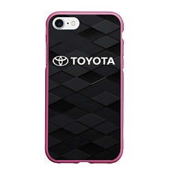 Чехол iPhone 7/8 матовый TOYOTA, цвет: 3D-малиновый