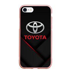 Чехол iPhone 7/8 матовый TOYOTA, цвет: 3D-светло-розовый