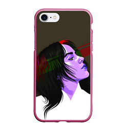 Чехол iPhone 7/8 матовый ALL THE GOOD GIRLS GO TO HELL, цвет: 3D-малиновый