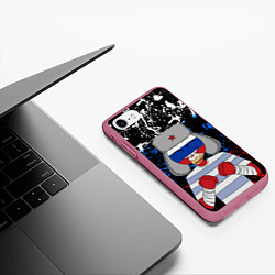 Чехол iPhone 7/8 матовый CountryHumans, цвет: 3D-малиновый — фото 2