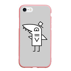 Чехол iPhone 7/8 матовый Мистер акулёныш gray, цвет: 3D-баблгам