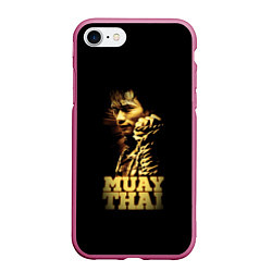 Чехол iPhone 7/8 матовый Tony Jaa, цвет: 3D-малиновый